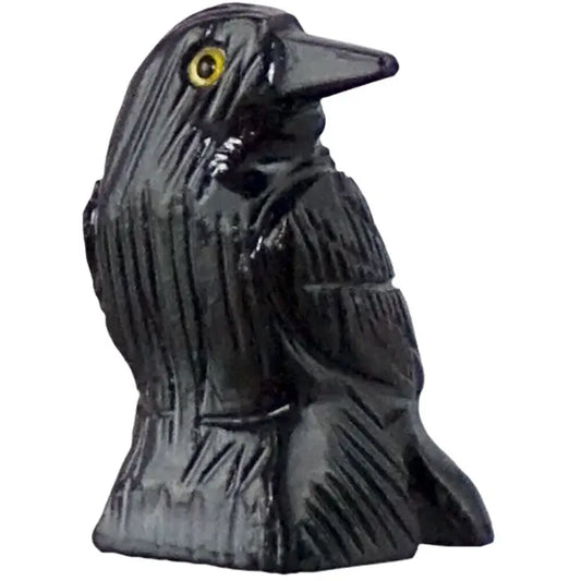 Carved Black Onyx Raven