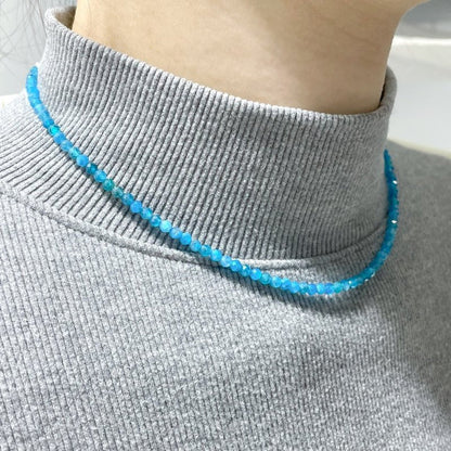 Multi-Faceted Crystal Bead Necklace – Tourmaline, Moonstone & Lepidolite