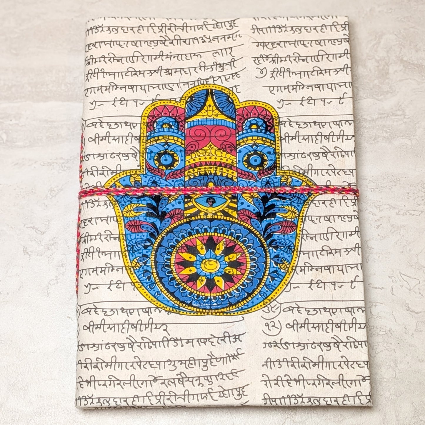 Boho Hamsa Hand Notebook - String