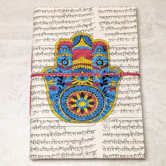 Boho Hamsa Hand Notebook - String