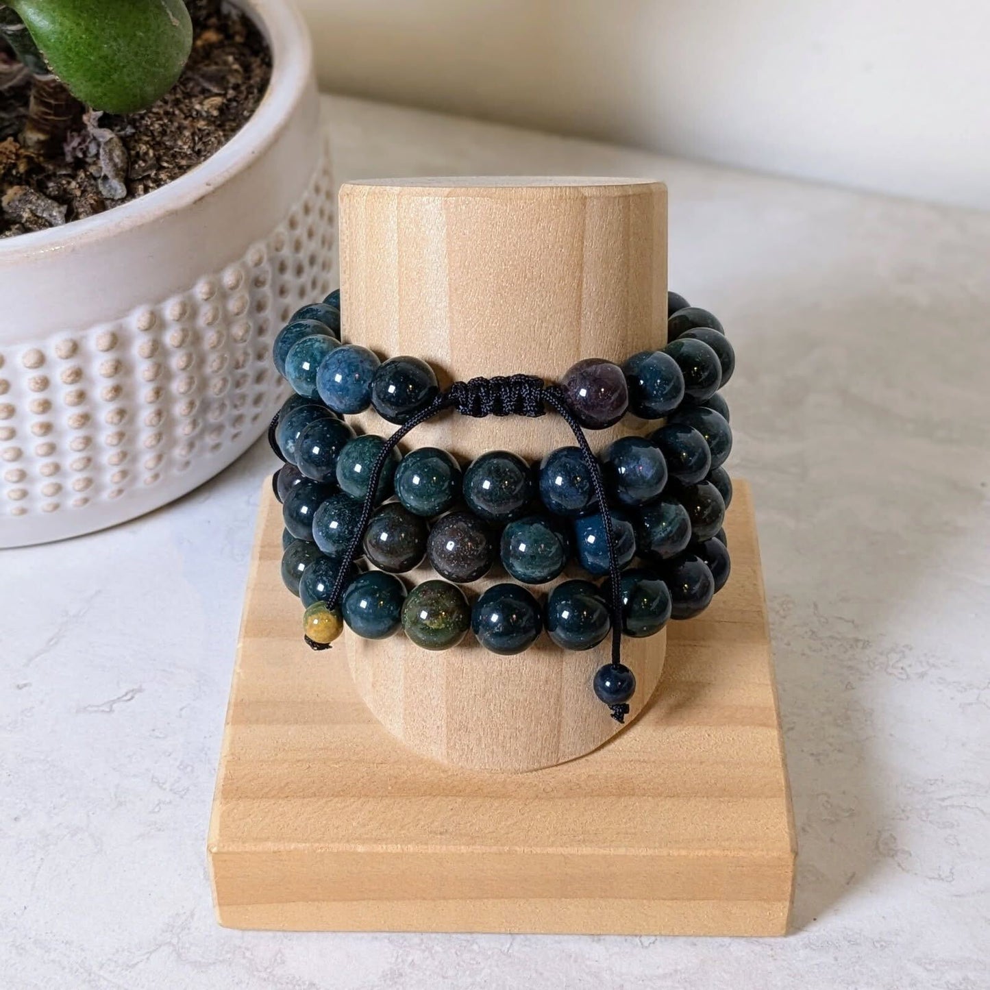 10mm Bloodstone Adjustable Bracelet