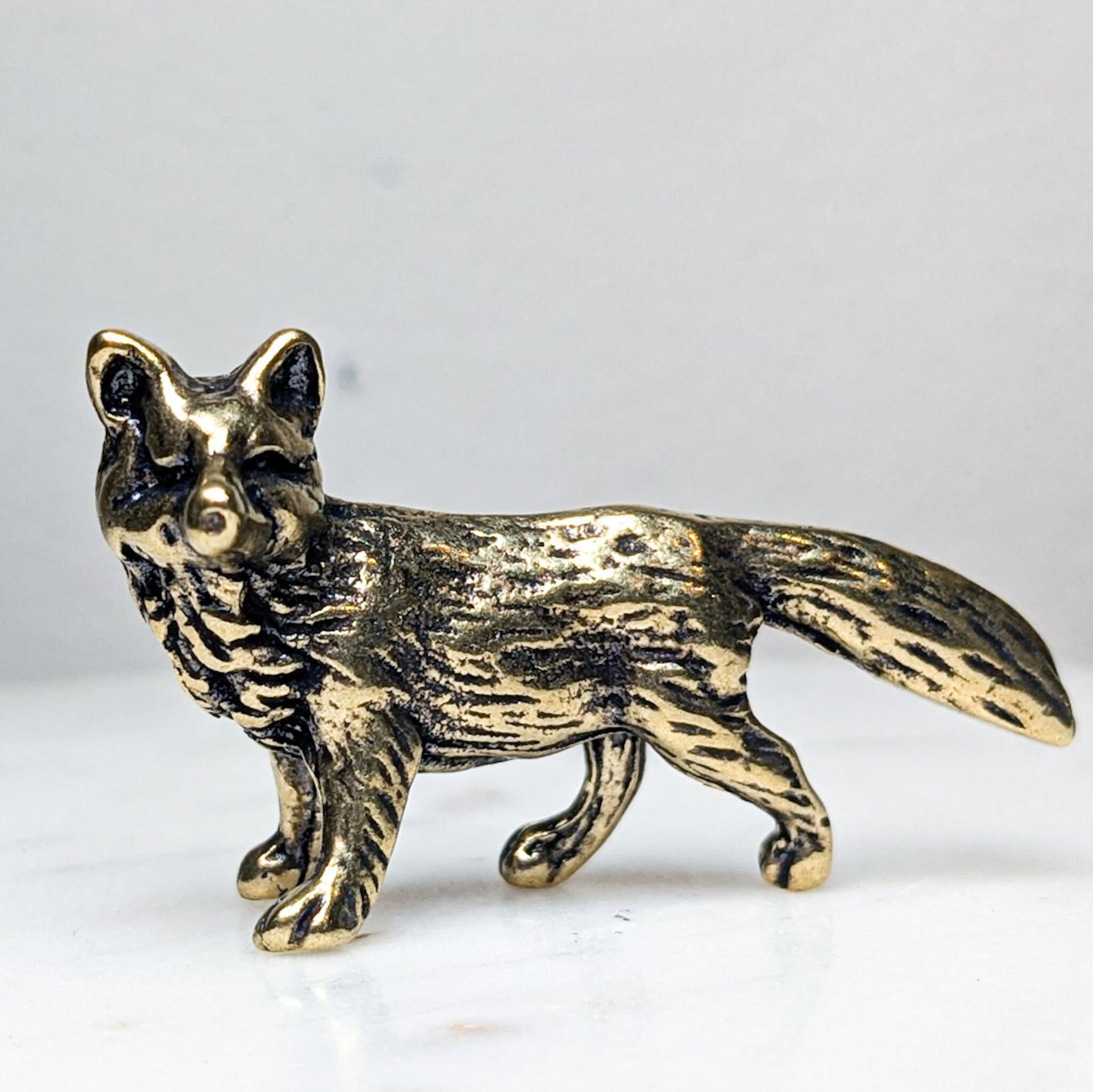 Brass Fox Standing