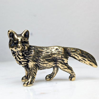 Brass Fox Standing