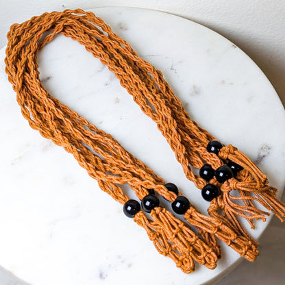 Hand-Braided Cage Cord Necklaces