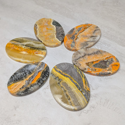 Bumblebee Jasper Worry Stone
