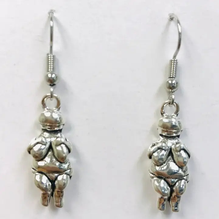 Venus of Willendorf Fertility Goddess Earrings