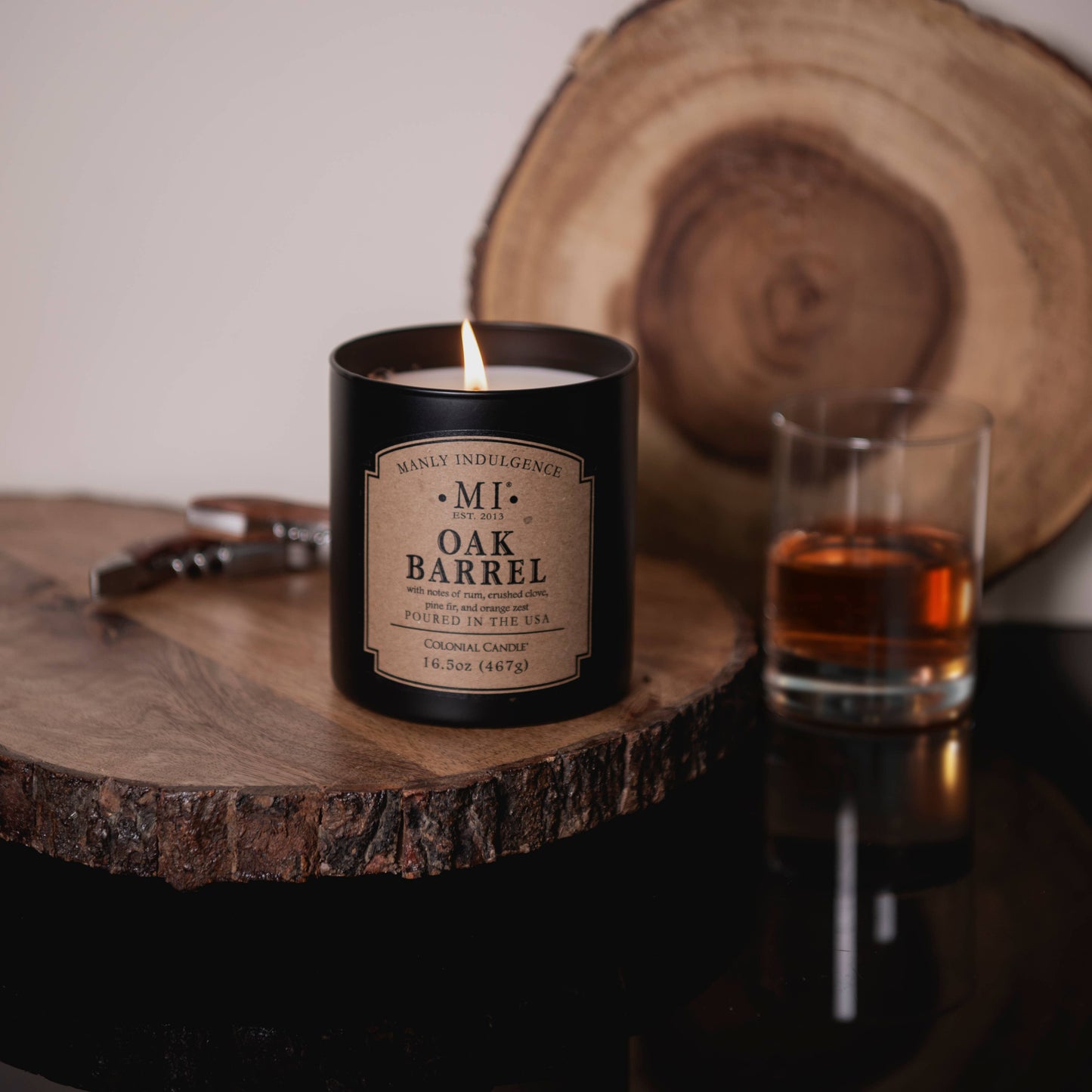 Oak Barrel Candle – Rich Oak & Warm Sophistication