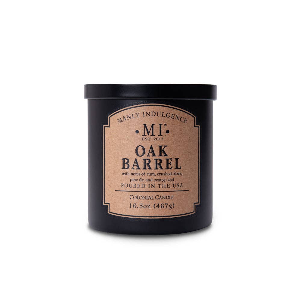 Oak Barrel Candle – Rich Oak & Warm Sophistication