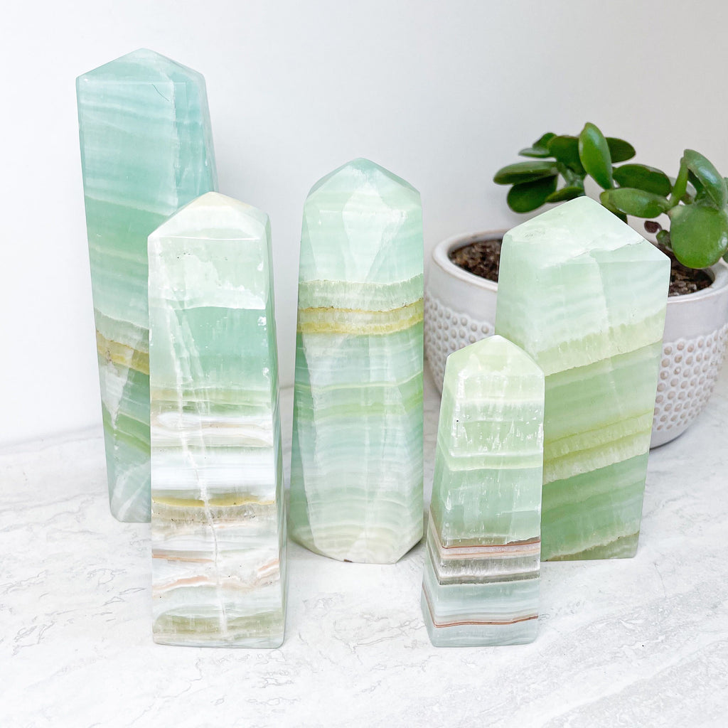 Caribbean Calcite Standing Points | Various Sizes