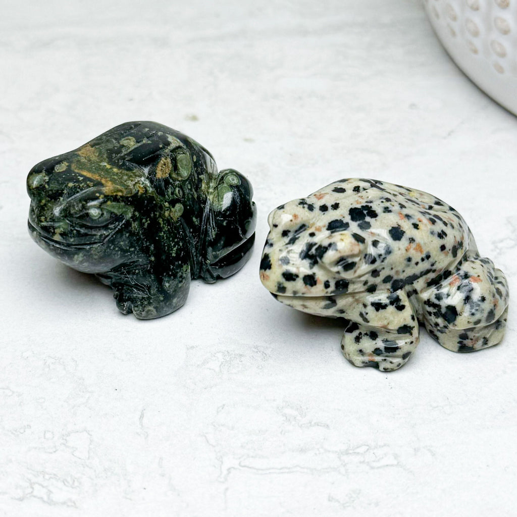 Carved Crystal Frog | Various Crystals