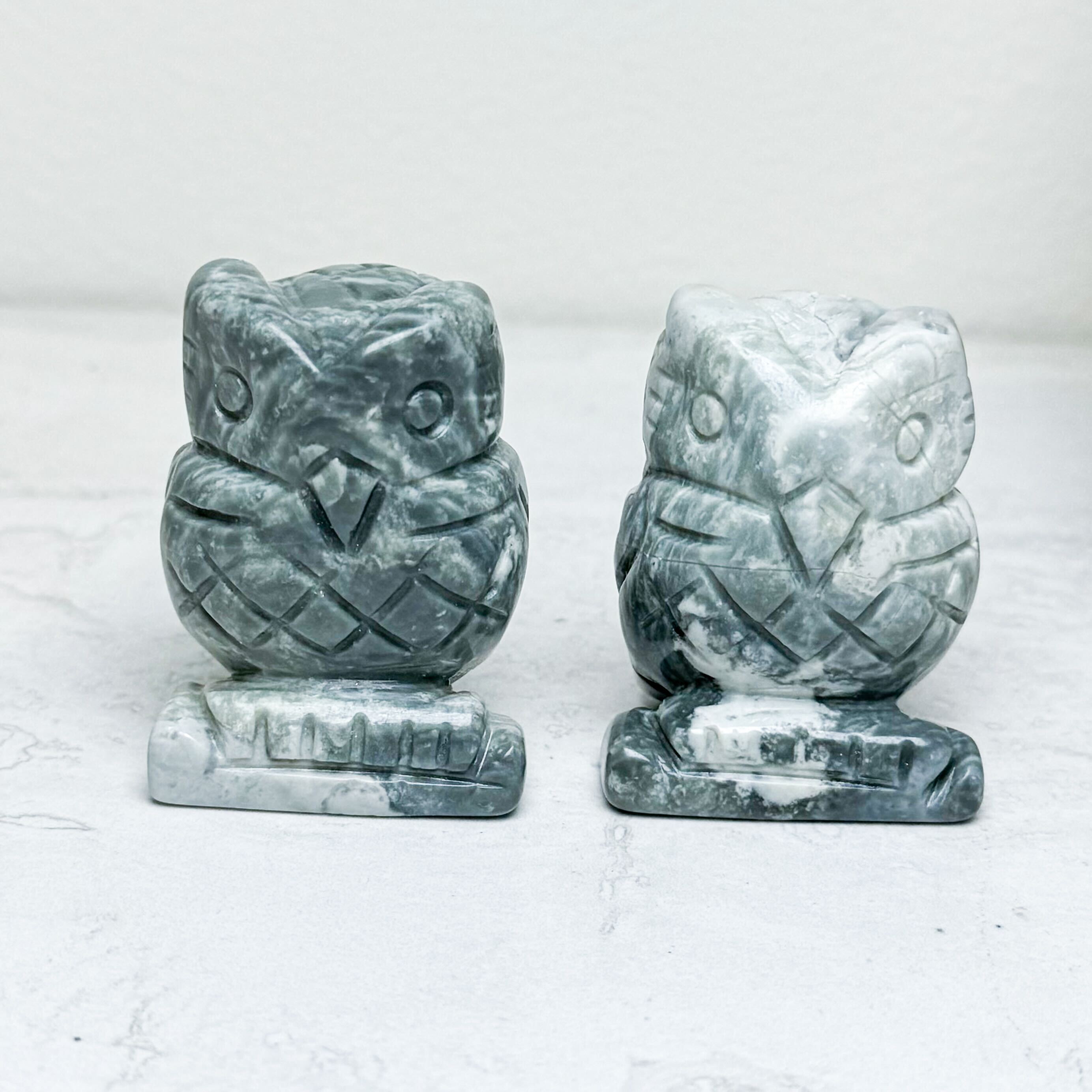 Carved Crystal Owls | Various Crystals