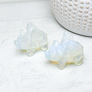 Carved Crystal Flying Pigs | Various Crystals