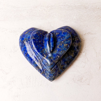 Carved Crystal Heart Yoni | Various Crystals