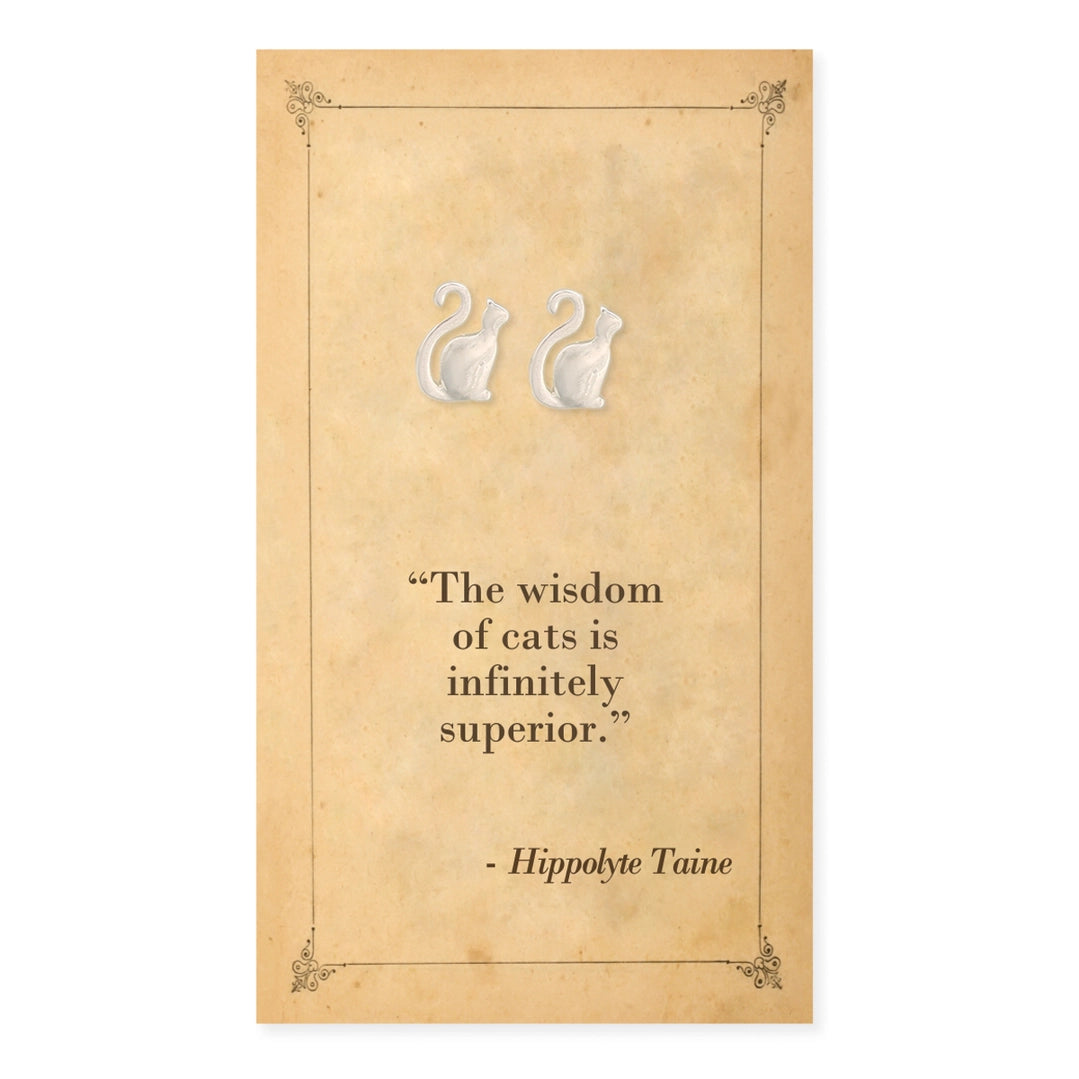 Literary Quote Stud Earrings