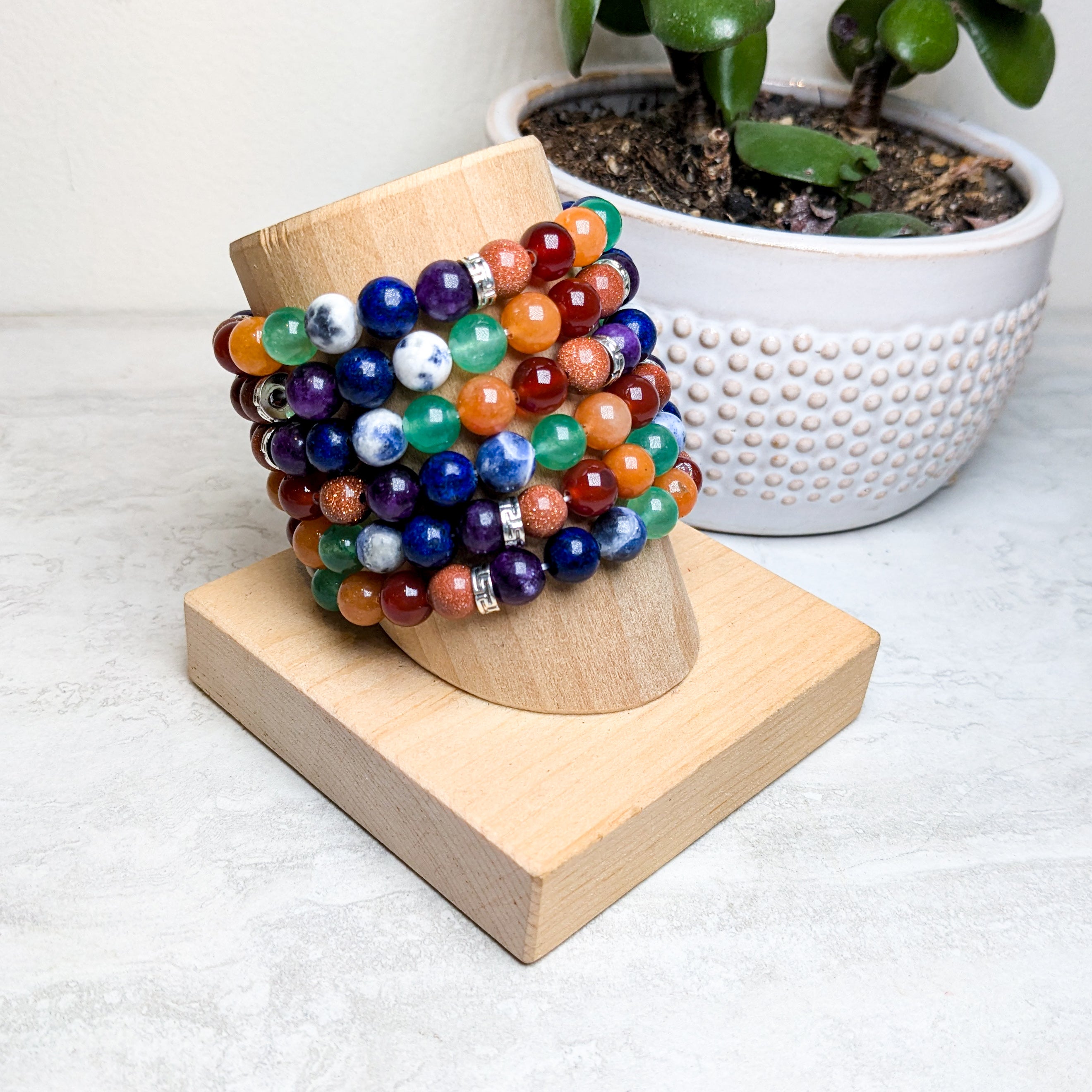 Crystal 8mm Beaded Bracelets