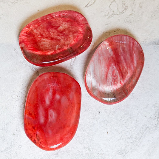 Cherry Quartz Worry Stones