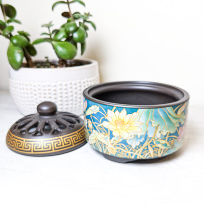 Ceramic Incense Burner | Lotus Garden | Dancing Dragon