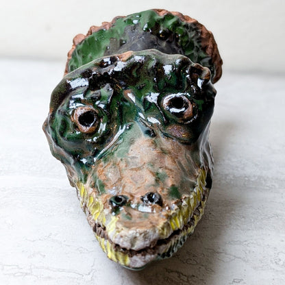 Handmade Ceramic Gator Head Wall Mount | Local Artist, Cate Tylor