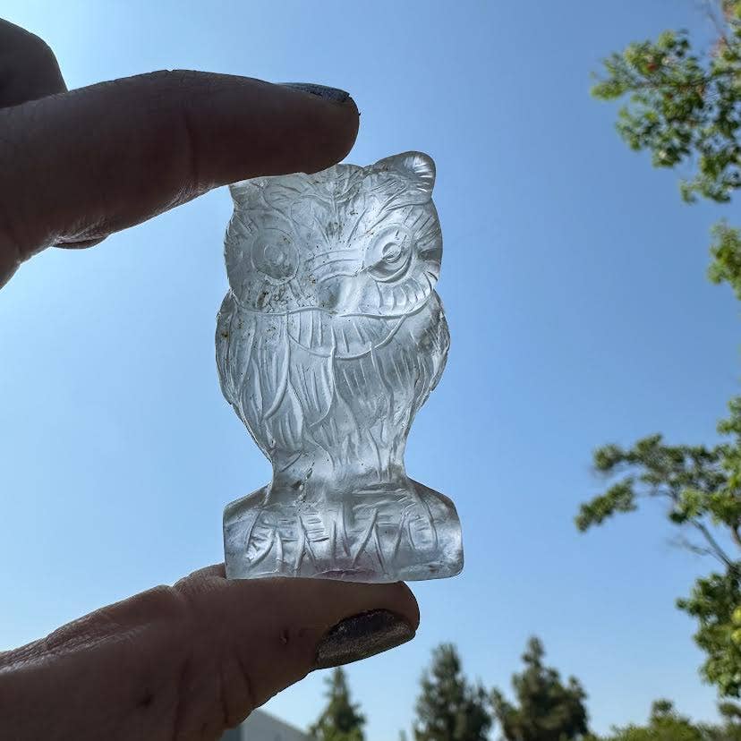 Clear Quartz Owl