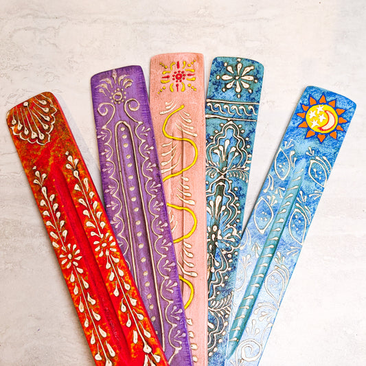 Colorful Wooden Incense Burners | Various Styles