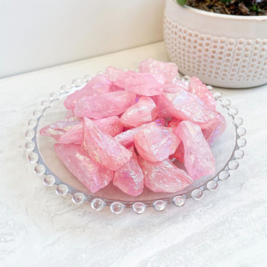 Cotton Candy Pink Aura Quartz