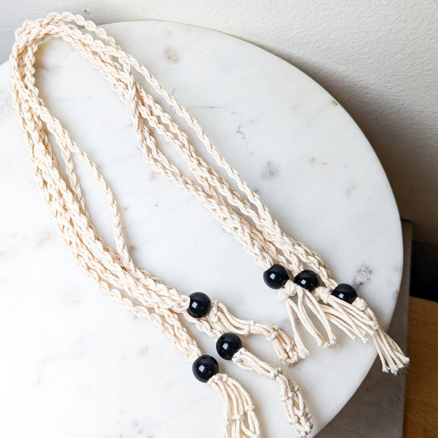 Hand-Braided Cage Cord Necklaces