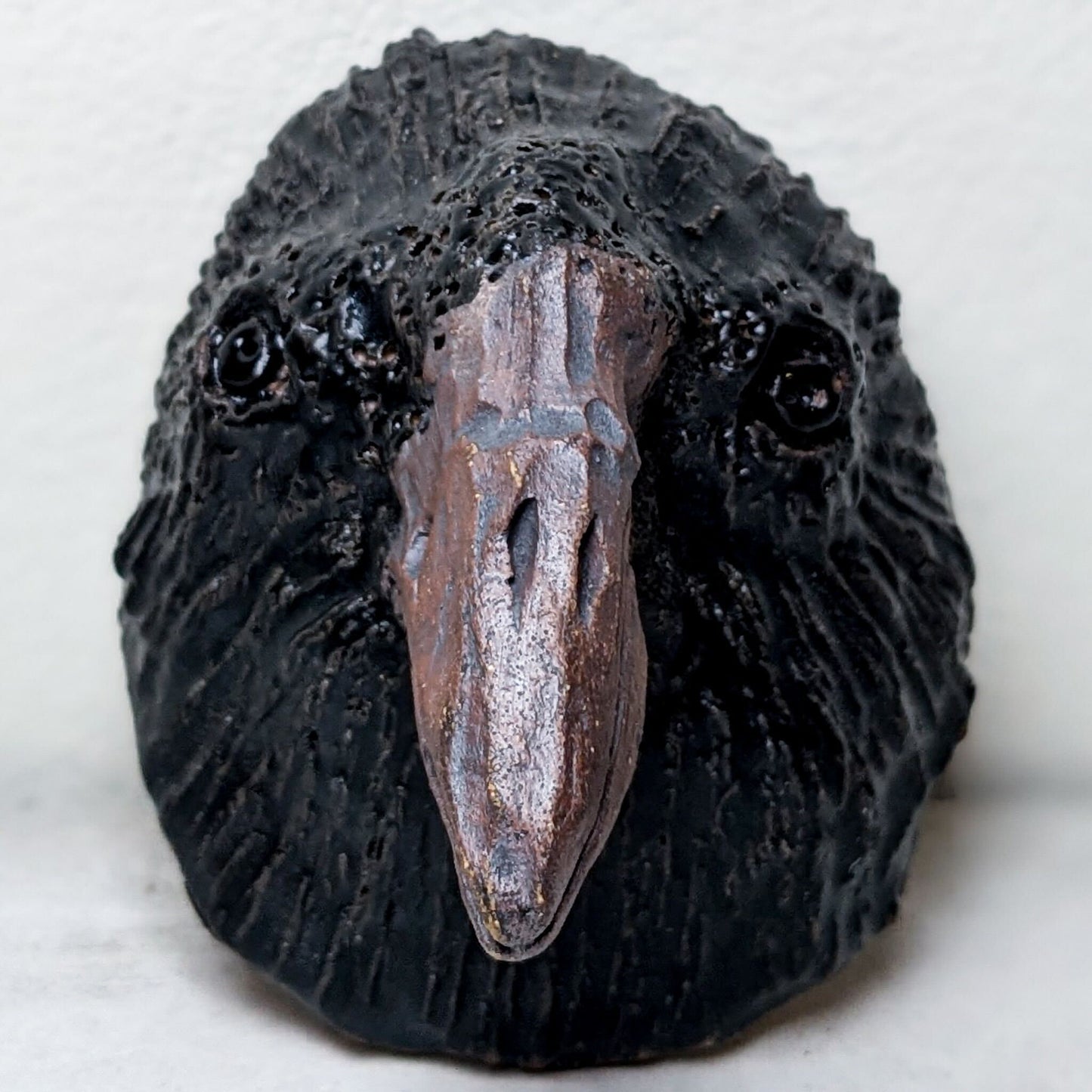 Handmade Ceramic Crow Face Wall Mount | Local Artist Cate Taylor