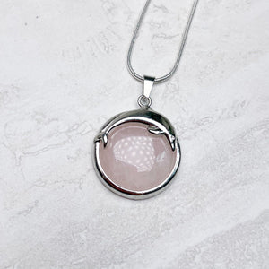 Dolphin Crystal + Silver Pendant Necklace