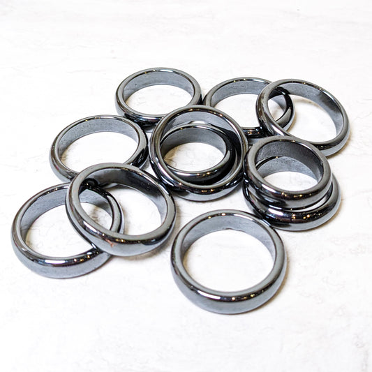 Rounded Hematite Rings | Non-magnetic | Various Sizes