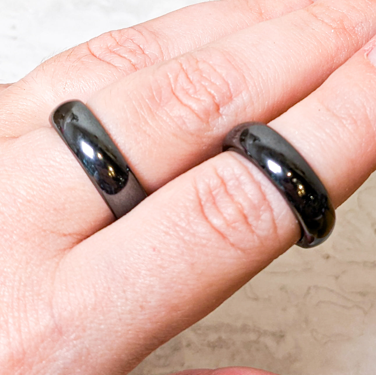 Rounded Hematite Rings | Non-magnetic | Various Sizes