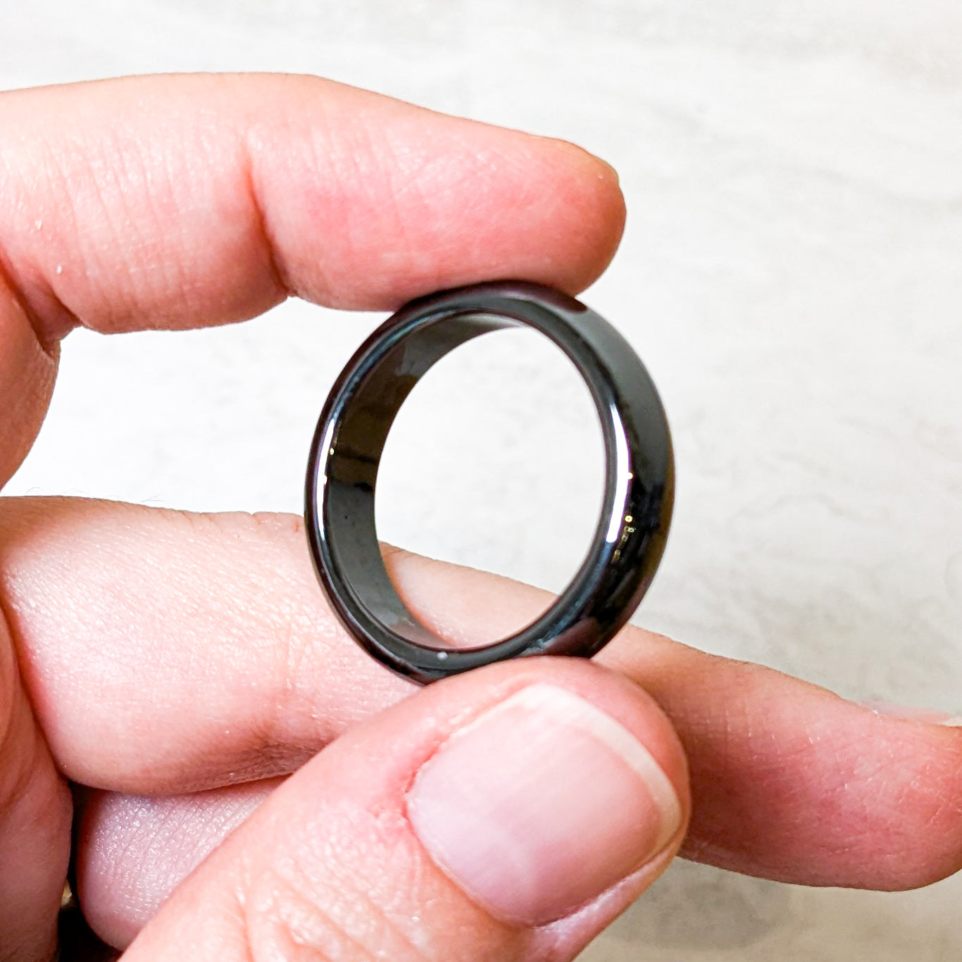 Rounded Hematite Rings | Non-magnetic | Various Sizes