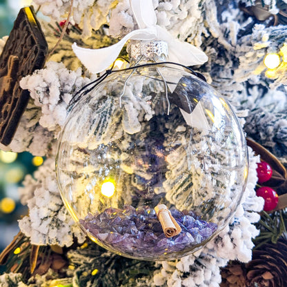 Manifestation Christmas Bauble Ornament Kit | Various Crystals