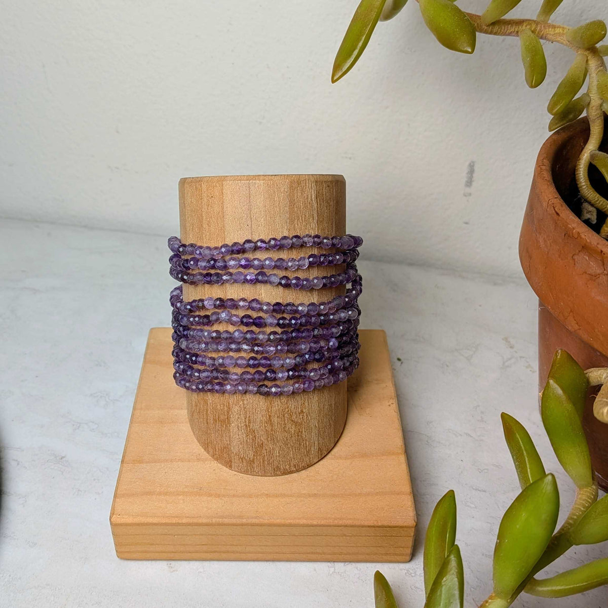 Crystal Faceted Beaded Bracelets | 3mm