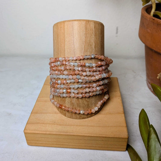 Crystal Faceted Beaded Bracelets | 3mm
