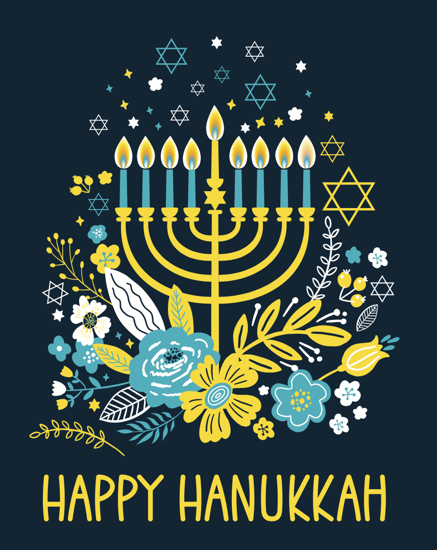 Hanukkah Menorah Wildflower Seeds | Holiday Gift Tag Seed Packet