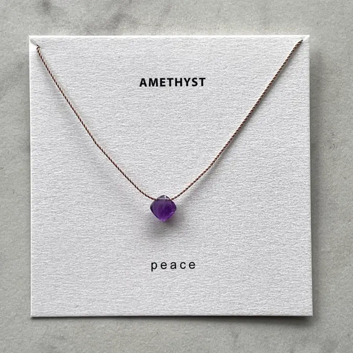 Polished Gemstone Minimalist Necklaces | Various Crystals