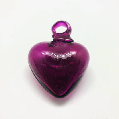 Small Handblown Glass Heart Ornaments