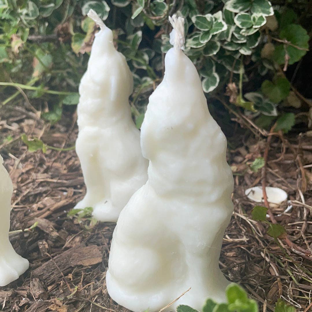 White Wolf Figure Spell Candle