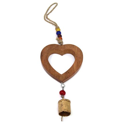 Heart Chime – Acacia Wood & Recycled Iron