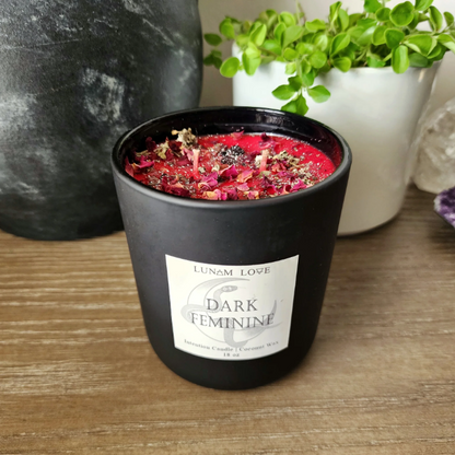 Magic Intention Candles with crystals, herbs and charms | Lunam Love