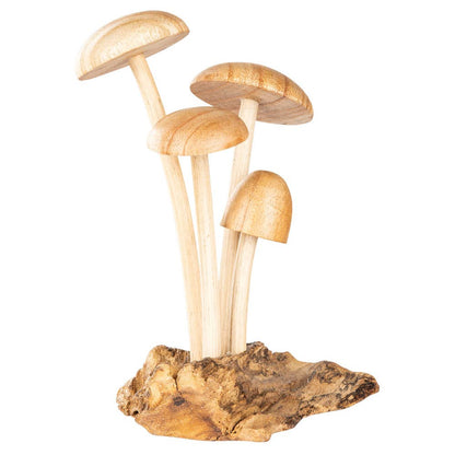 Wooden Mushroom Decor