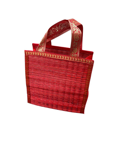 Korai Grass Reusable Bag Gift Bag | Handmade Eco-Friendly Tote from India