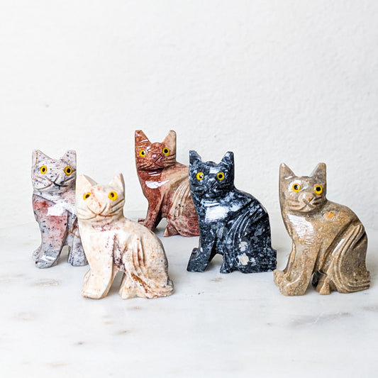 Cat Dolomite Carving