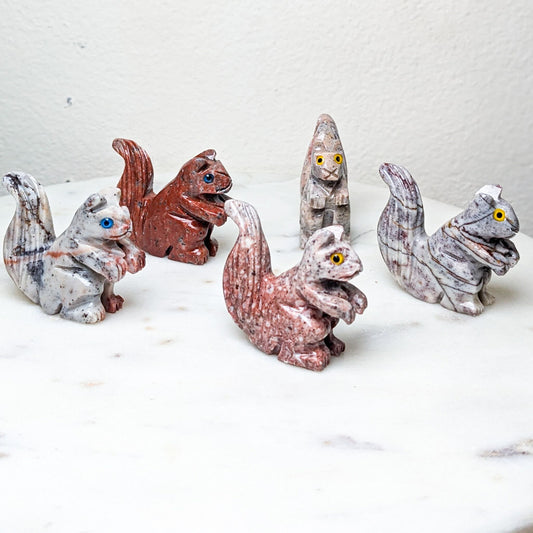 Squirrel Dolomite Carving