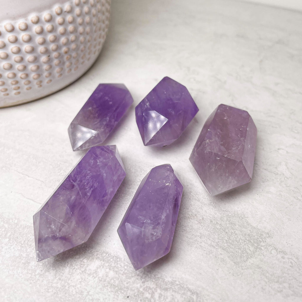 Double Terminated Amethyst Points