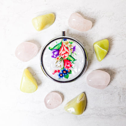 Vintage Flower Pill Box