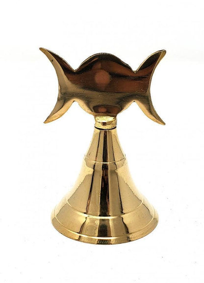 Triple Moon Brass Bell 4" | Ritual Altar Bell
