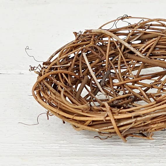 Natural Twiggy Bird Nest | Rustic Woodland Home Décor 4.5"