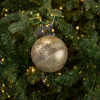 Leaf-Pattern Kugel Ornament – 4" Seasonal Beauty