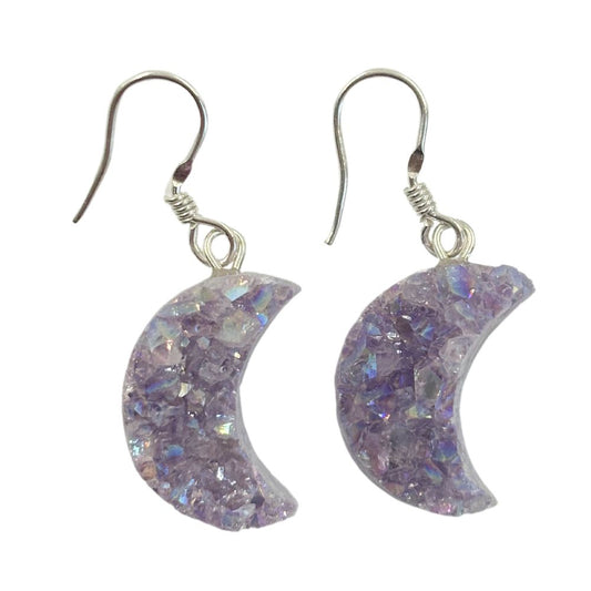 Moon Pearl Druzy Earrings